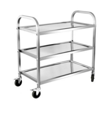 Xe đẩy hàng inox ba tầng
