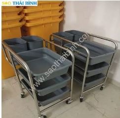 Xe đẩy thu dọn bàn ăn