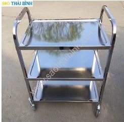 Xe đẩy thức ăn 3 tầng