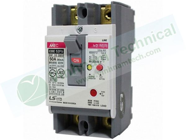Aptomat ELCB 2 pha EBS52FB