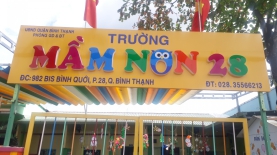 Bảng hiệu trường mầm non