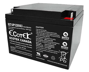 Ắc quy Ecotek ECT-UP1226VA3 12V26AH