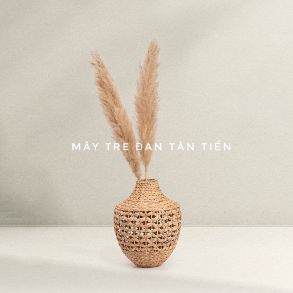 Lọ mây tre đan cắm hoa