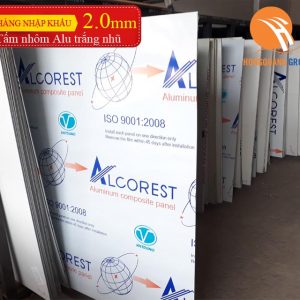 Tấm Alu trắng nhũ
