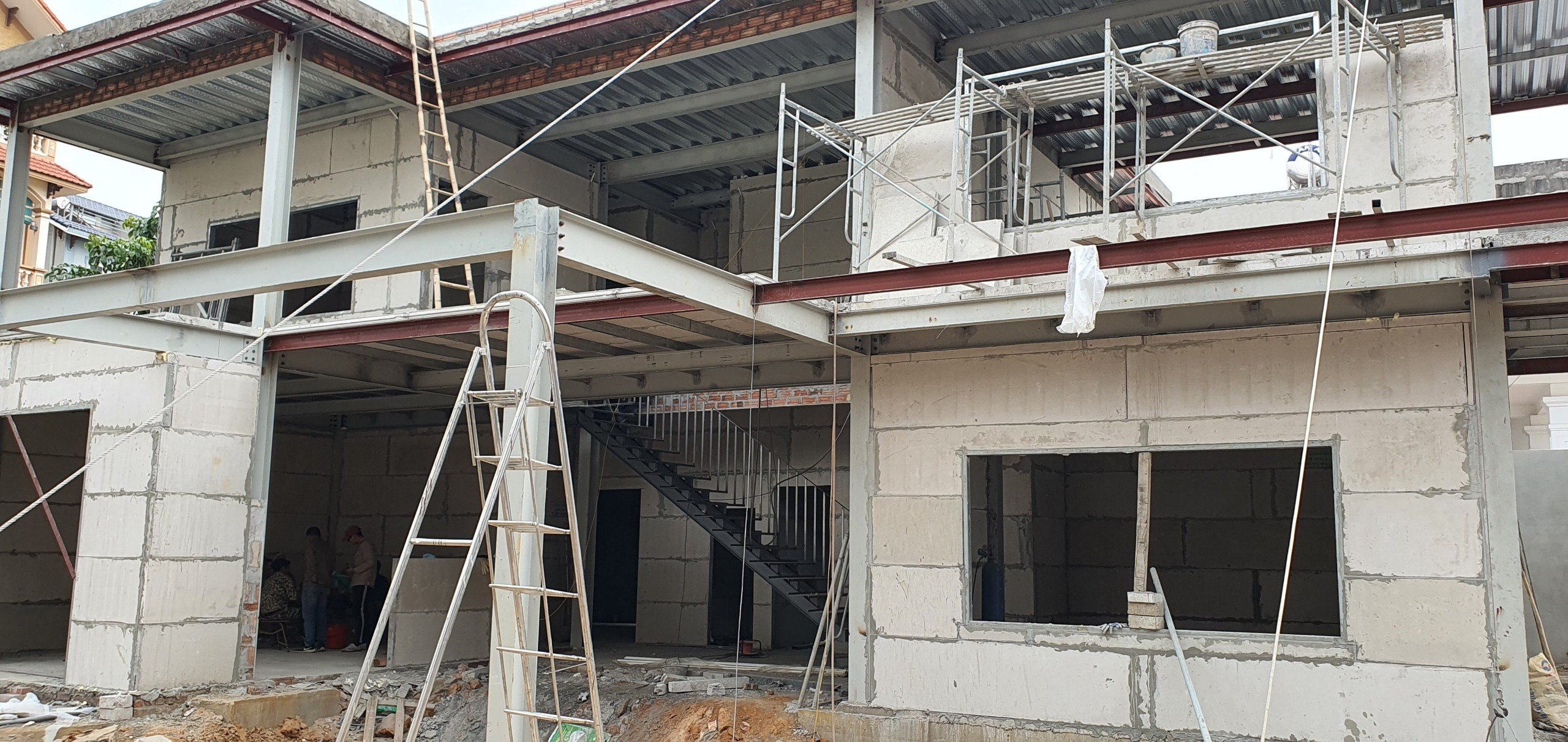 Hình ảnh thi công bê tông xốp