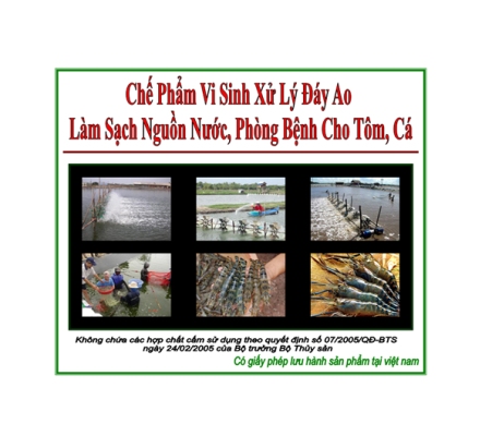 Chế phẩm vi sinh xử lý nền đáy ao tôm, cá