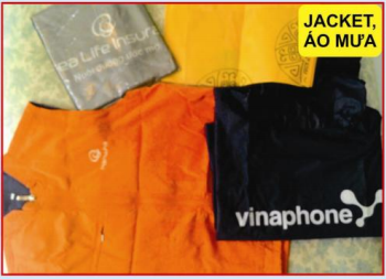 áo jacket, áo mưa quà tặng