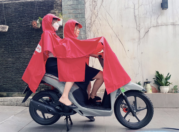 Áo mưacánh dơi 2 đầu