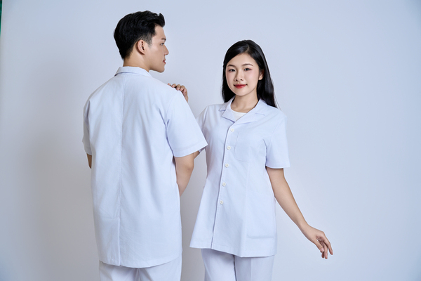 Áo blouse bác sĩ nam/nữ tay ngắn