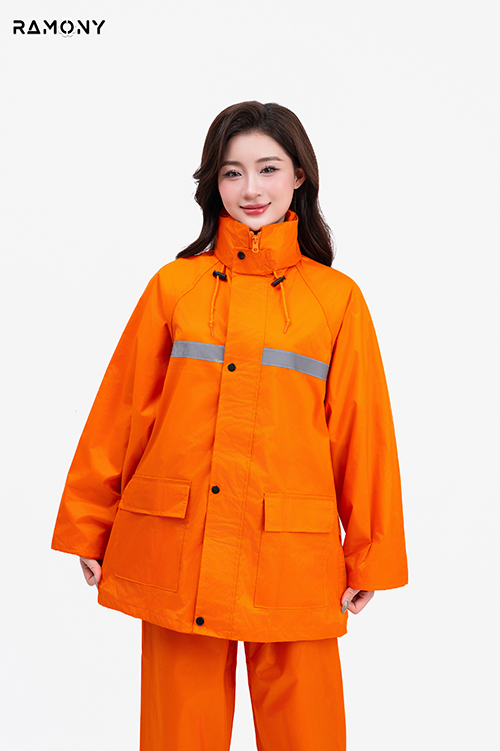 Áo mưa cam điện lực