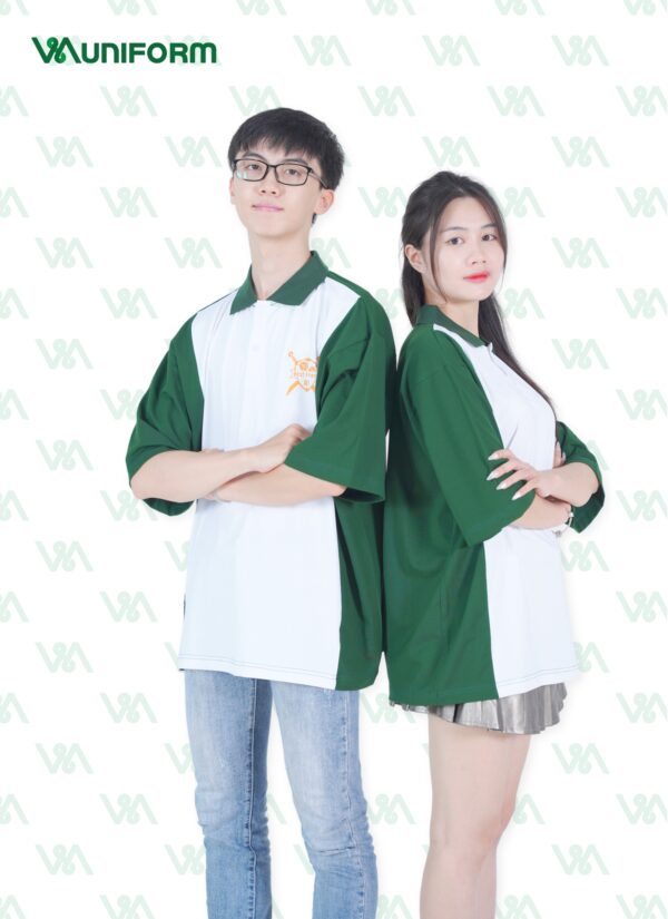 Áo lớp đen phối trắng