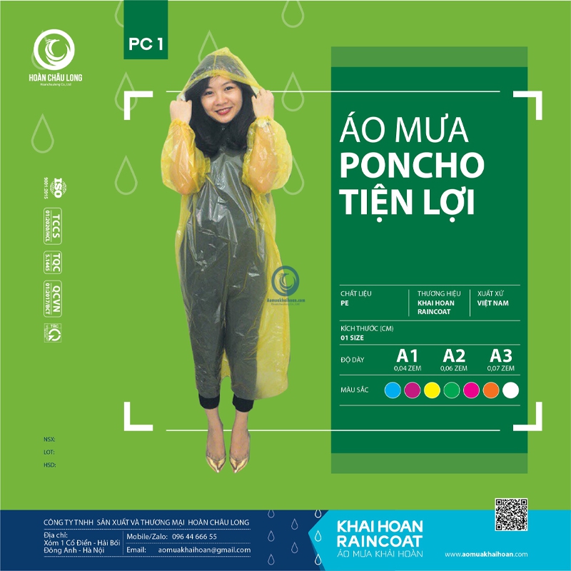Áo mưa tiện lợi