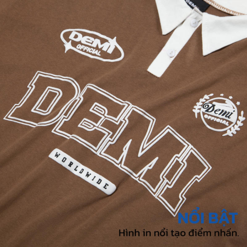 Áo polo nam local brand in chữ nổi
