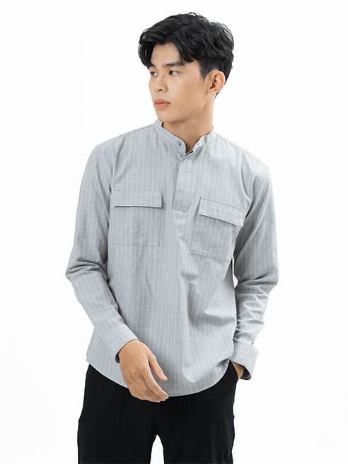 Áo sơ mi cổ trụ