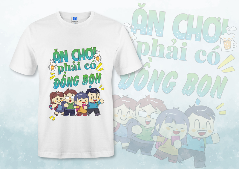 Áo thun ăn chơi phải có đồng bọn