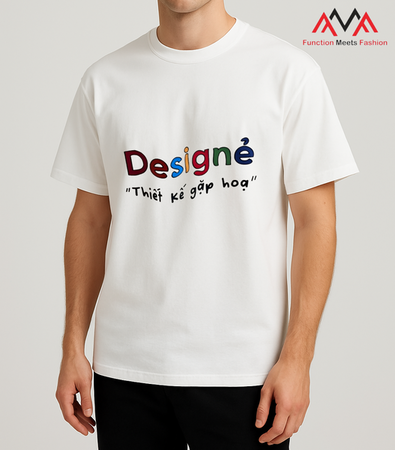 Áo thun unisex màu trắng