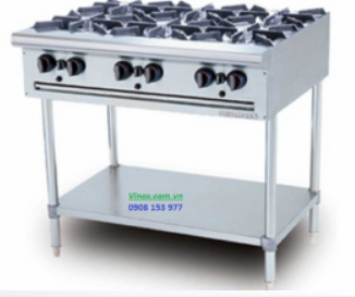 Bếp Âu 6 họng có kệ dưới