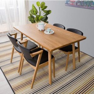 Bàn chân côn + 4 ghế chữ Z