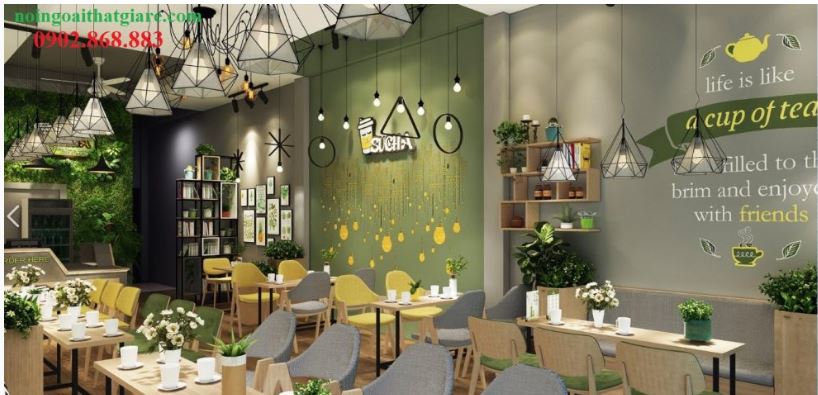 Bàn ghế cafe trong nhà