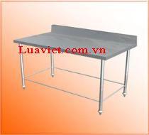 Bàn inox có thanh chắn sau