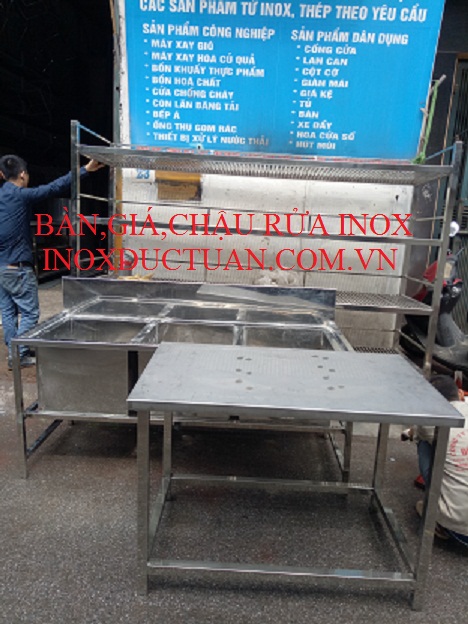 Bàn, giá, chậu rửa inox