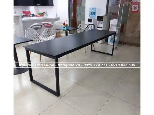 Bàn 1m6x60 chân sắt hàn khung