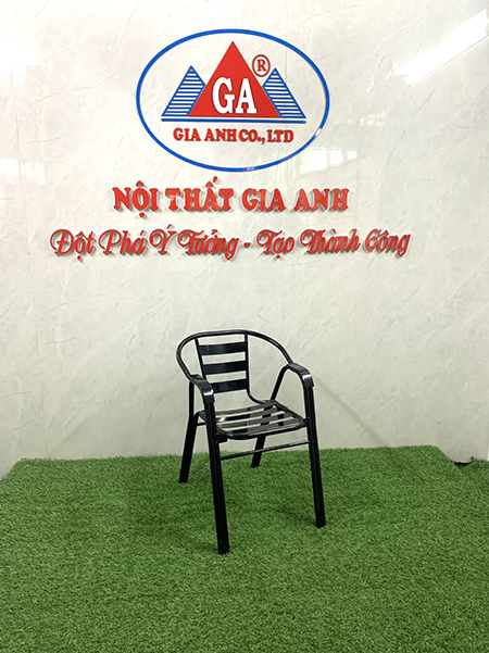 Ghế CF sắt sơn tay kép