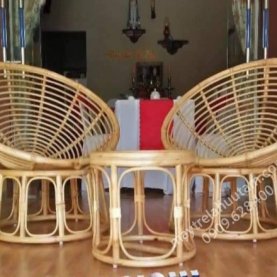 Bàn ghế mây tre tại sảnh