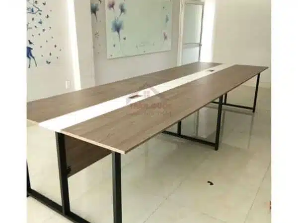 Bàn họp 3m6 khung sắt lắp ráp