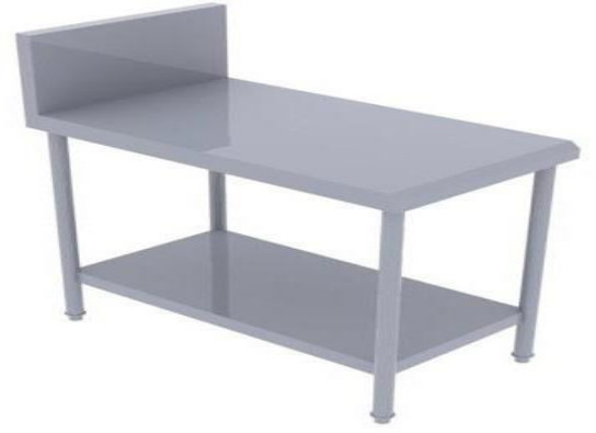 Bàn inox gia vị 1 tầng có gáy