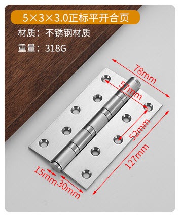 Bản lề inox 5x3x3 dày 3mm