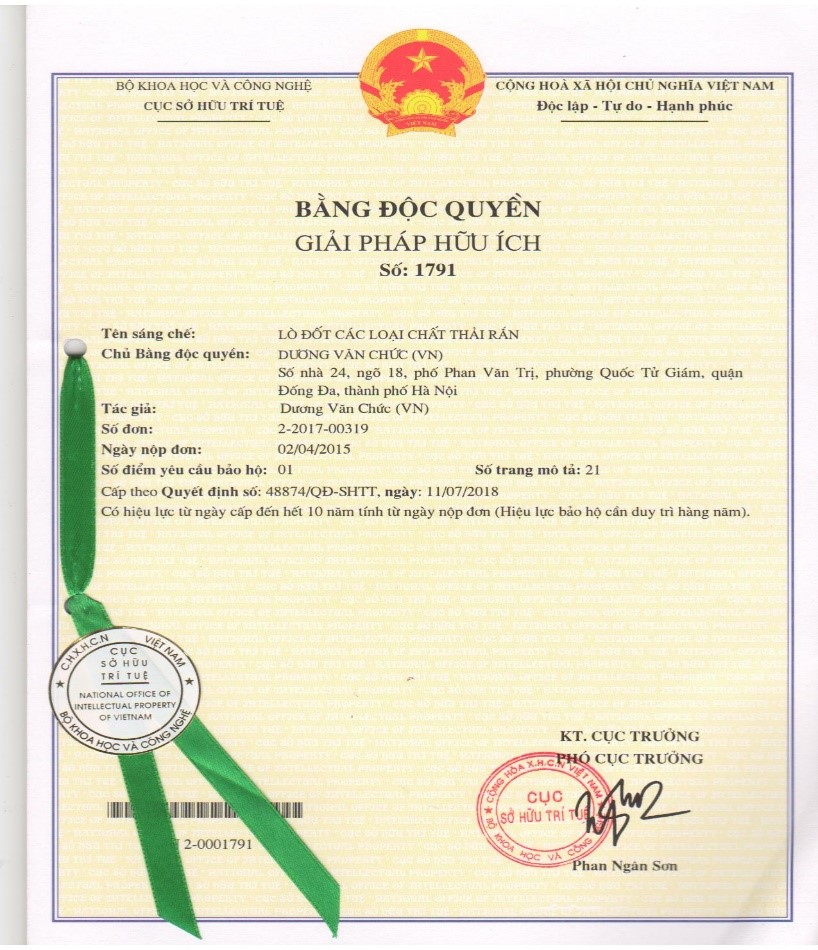 Bằng độc quyền giải pháp hữu ích