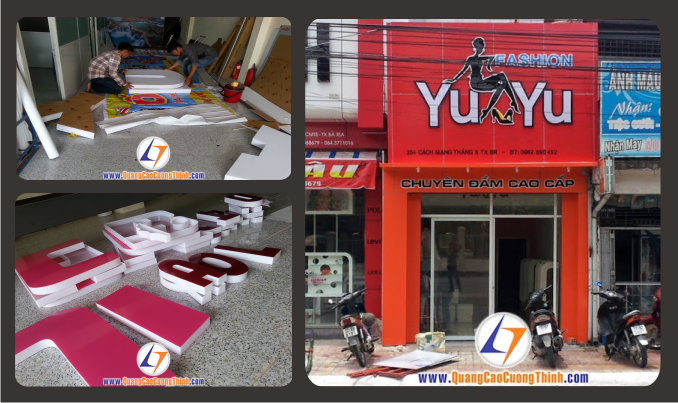 Bảng hiệu quảng cáo shop quần áo, thời trang