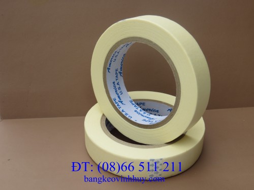 Băng keo giấy 2F4 màu vàng