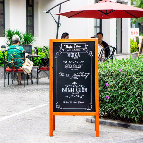Bảng menu 2 mặt