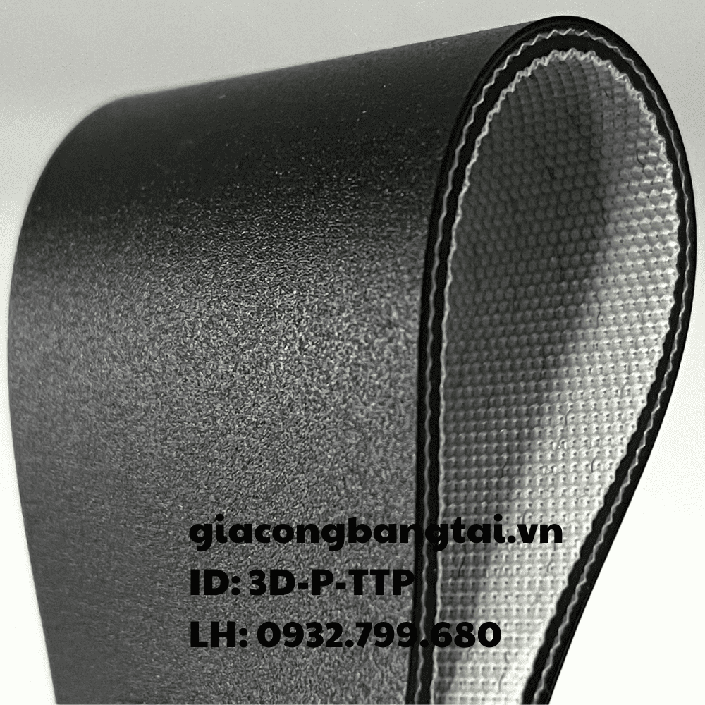 Băng tải PVC đen nhám 3 ly