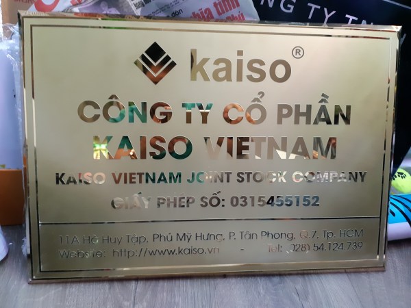 Bảng tên công ty inox