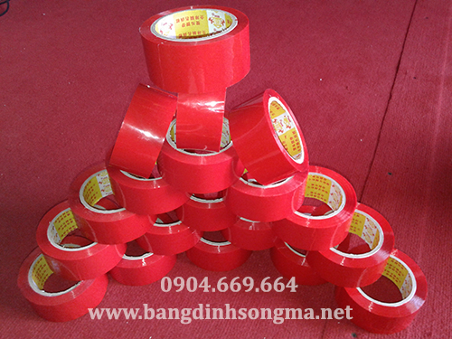 Băng dính OPP màu đỏ