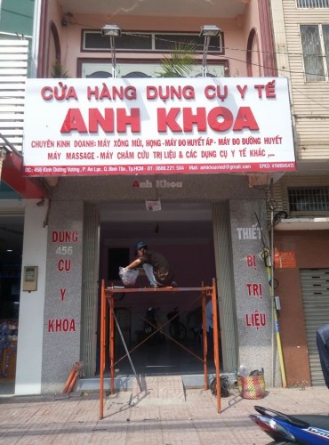 Bảng hiệu Alu chữ nổi