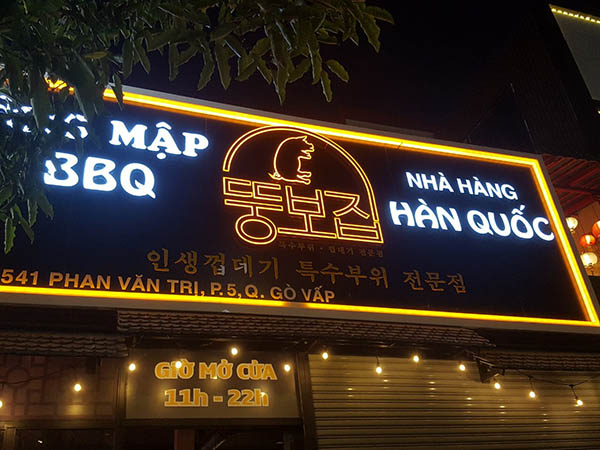 Biển hiệu đèn led
