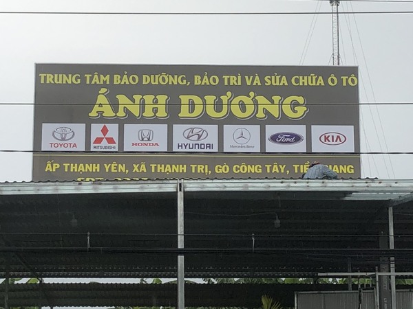 Bảng hiệu quảng cáo sửa chữa ô tô