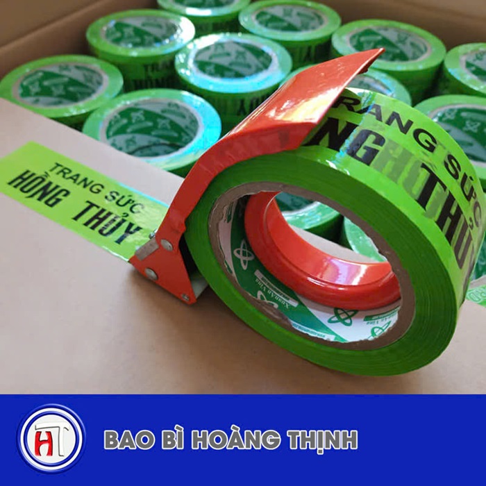 Băng keo in 1 màu nền xanh lá