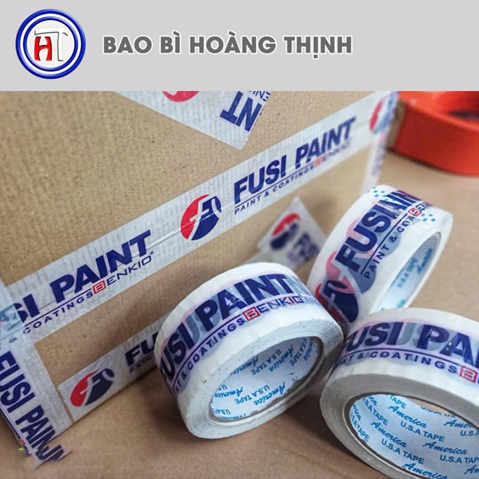 Băng keo in 2 màu nền trắng sữa