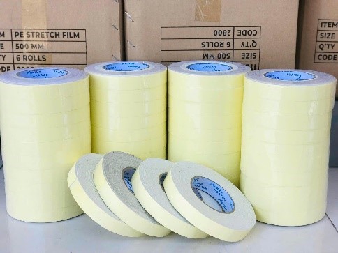 Băng keo xốp vàng 2 mặt