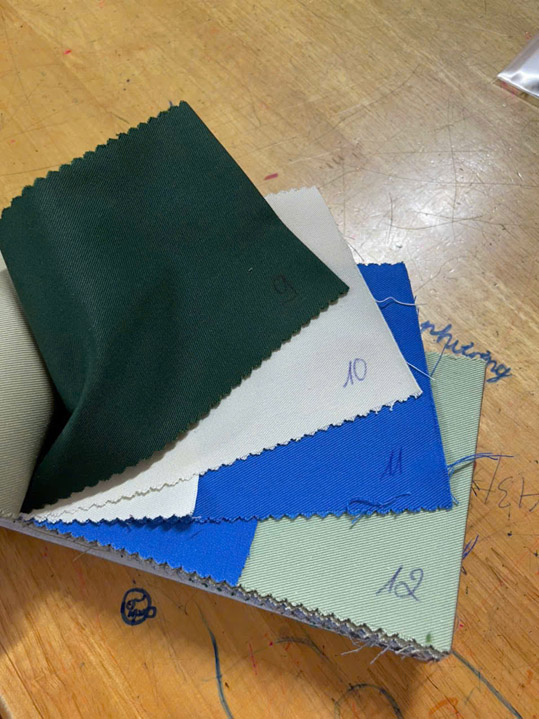 Bảng màu vải mũ nón