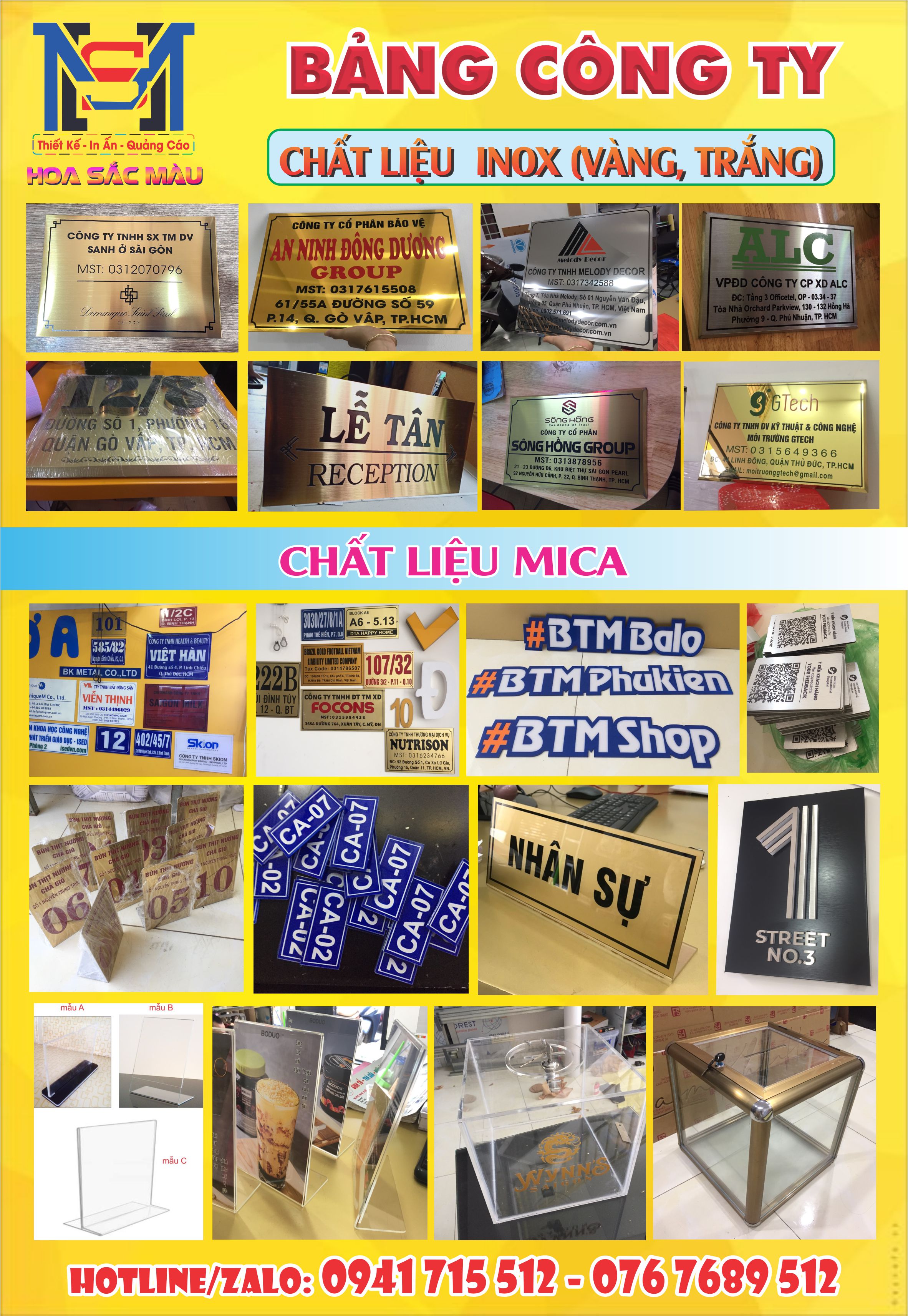 Bảng quảng cáo mica