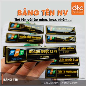 Bảng tên nhân viên cài áo