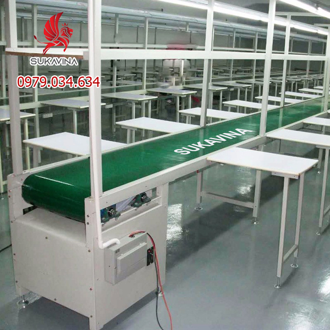 Băng tải PVC - bàn thao tác