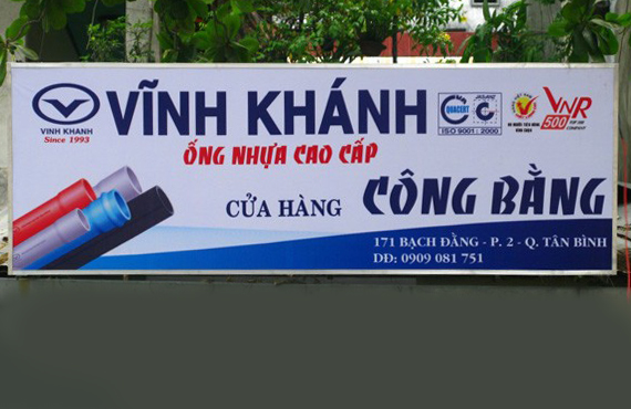 Bảng hiệu tôn dán Decal