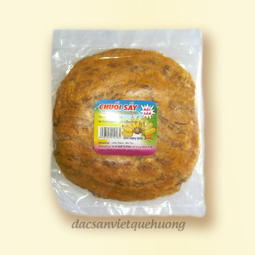 Bánh chuối ép tròn sấy